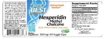 Doctor's Best Hesperidin Methyl Chalcone 500 mg - supplement
