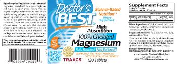 Doctor's Best High Absorption 100% Chelated Magnesium - supplement