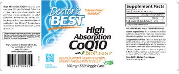 Doctor's Best High Absorption CoQ10 - supplement