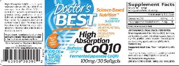 Doctor's Best High Absorption CoQ10 100 mg - supplement
