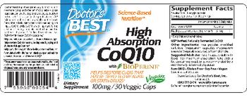 Doctor's Best High Absorption CoQ10 100 mg - 