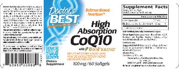 Doctor's Best High Absorption CoQ10 100 mg - supplement