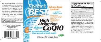 Doctor's Best High Absorption CoQ10 400 mg - supplement
