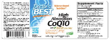 Doctor's Best High Absorption CoQ10 600 mg with BioPerine - supplement