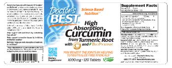 Doctor's Best High Absorption Curcumin 1000 mg - supplement