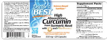 Doctor's Best High Absorption Curcumin 500 mg - supplement