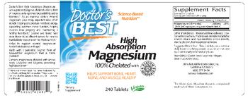 Doctor's Best High Absorption Magnesium - supplement