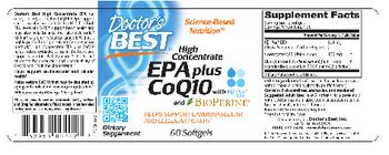 Doctor's Best High Concentrate EPA plus CoQ10 with KD-Pur EPA and BioPerine - supplement