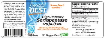 Doctor's Best High Potency Serrapeptase 120,000 SPU - supplement