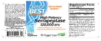 Doctor's Best High Potency Serrapeptase 120,000 SPU - supplement