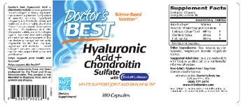 Doctor's Best Hyaluronic Acid + Chondroitin Sulfate - supplement
