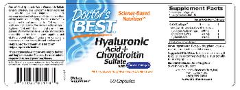 Doctor's Best Hyaluronic Acid + Chondroitin Sulfate - supplement