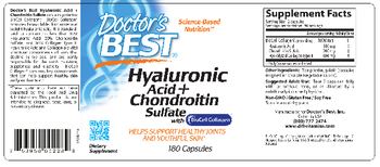 Doctor's Best Hyaluronic Acid + Chondroitin Sulfate - supplement