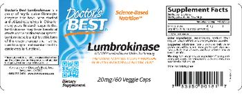 Doctor's Best Lumbrokinase 20 mg - supplement