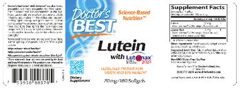 Doctor's Best Lutein With Lutemax 20 mg - supplement