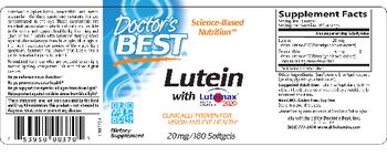 Doctor's Best Lutein With Lutemax 20 mg - supplement