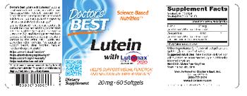 Doctor's Best Lutein with Lutemax 2020 20 mg - supplement