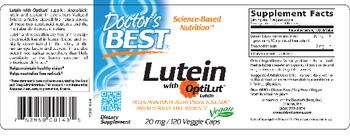 Doctor's Best Lutein With OptiLut 20 mg - supplement