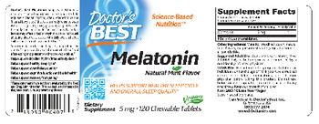 Doctor's Best Melatonin 5 mg Natural Mint Flavor - supplement