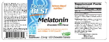 Doctor's Best Melatonin Chocolate Mint Flavor 2.5 mg - supplement