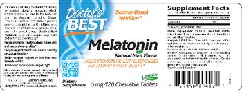 Doctor's Best Meltatonin Natural Mint Flavor 5 mg - supplement