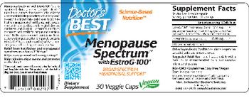 Doctor's Best Menopuase Spectrum With EstroG-100 - supplement
