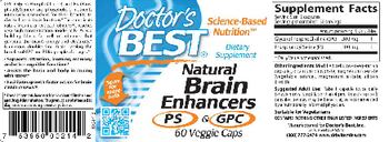 Doctor's Best Natural Brain Enhancers PS & GPC - supplement