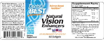 Doctor's Best Natural Vision Enhancers - supplement