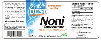 Doctor's Best Noni Concentrate 650 mg - supplement