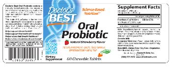 Doctor's Best Oral Probiotic Natural Strawberry Flavor - supplement