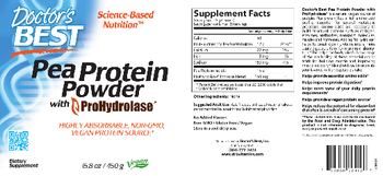 Doctor's Best Pea Protein With ProHydrolase - supplement