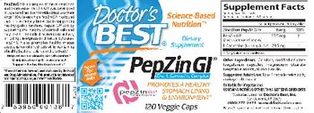 Doctor's Best PepZin GI Zinc-L-Carnosine Complex - supplement