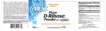 Doctor's Best Pure D-Ribose Powder - supplement
