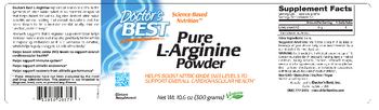Doctor's Best Pure L-Arginine Powder - supplement