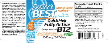 Doctor's Best Quick Melt Fully Active B12 1000 mcg - supplement