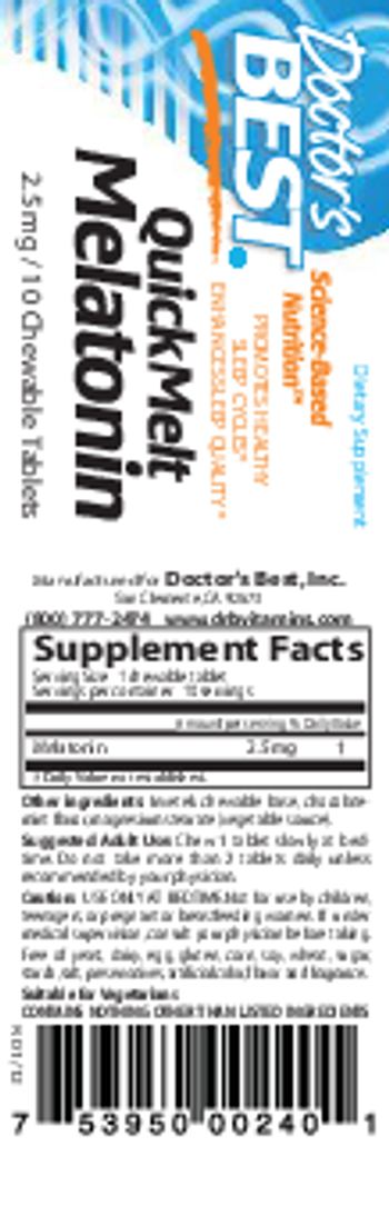 Doctor's Best Quick Melt Melatonin 2.5 mg - supplement
