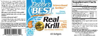 Doctor's Best Real Krill Enhanced With DHA & EPA - supplement