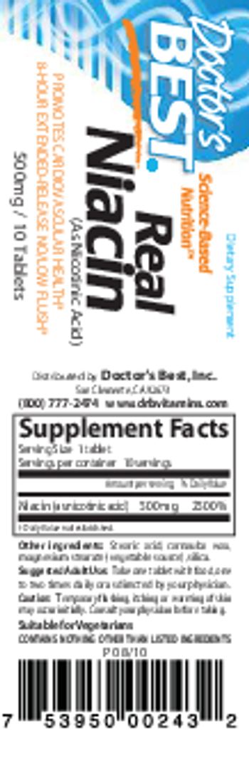 Doctor's Best Real Niacin (As Nicotinic Acid) 500 mg - supplement