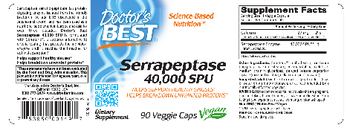 Doctor's Best Serrapeptase 40,000 SPU - supplement