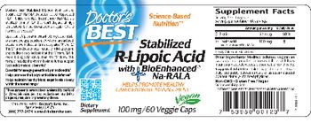 Doctor's Best Stabilized R-Lipoic Acid 100 mg - supplement