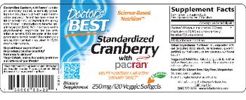Doctor's Best Standardized Cranberry With Pacran 250 mg - supplement