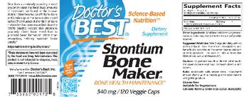 Doctor's Best Strontium Bone Maker 340 mg - supplement