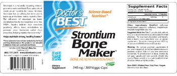 Doctor's Best Strontium Bone Maker 340 mg - supplement