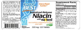 Doctor's Best Sustained-Release Niacin with niaXtend 500 mg - supplement