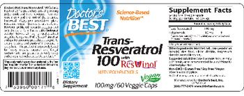 Doctor's Best Trans-Resveratrol 100 With ResVinol - supplement