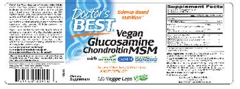 Doctor's Best Vegan Glucosamine Chondroitin MSM - supplement