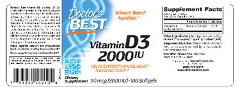 Doctor's Best Vitamin D3 2000 IU - supplement