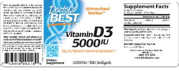 Doctor's Best Vitamin D3 5000 IU - supplement