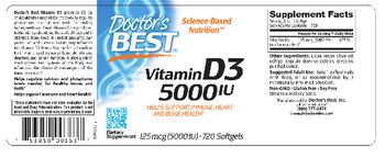 Doctor's Best Vitamin D3 5000 IU - supplement