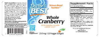 Doctor's Best Whole Cranberry 250 mg - supplement